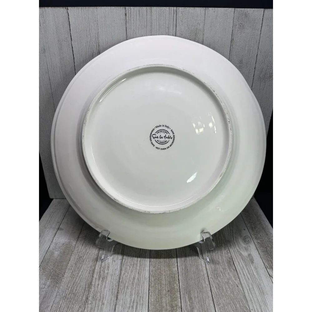 Vtg Sur La Table The Art Of Soul of Cooking Dinner Plate 15'' DIA Made in Italy